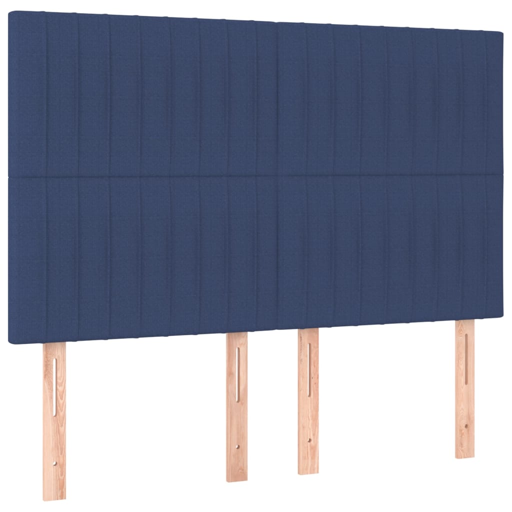 Têtes de lit 4 pcs Bleu 72x5x78/88 cm Tissu Têtes et pieds de lit vidaXL   