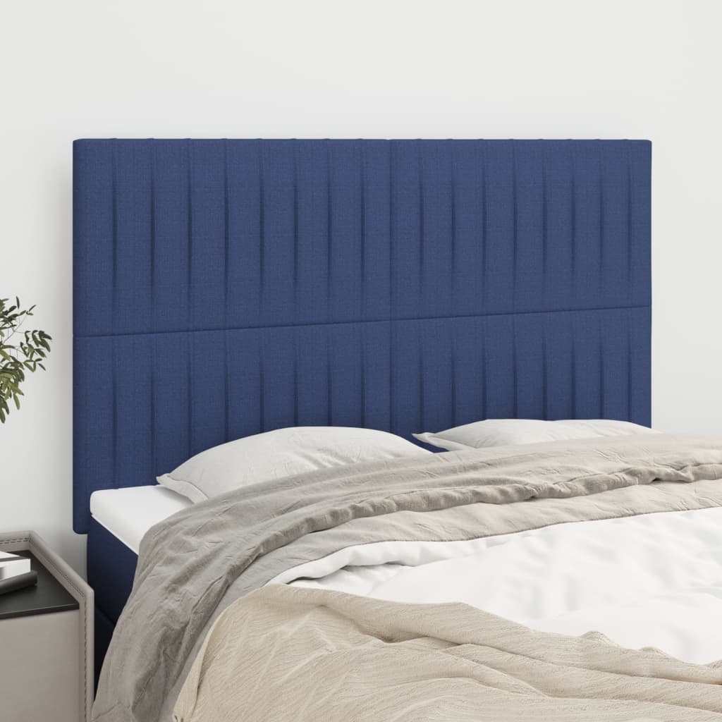 Têtes de lit 4 pcs Bleu 72x5x78/88 cm Tissu Têtes et pieds de lit vidaXL   