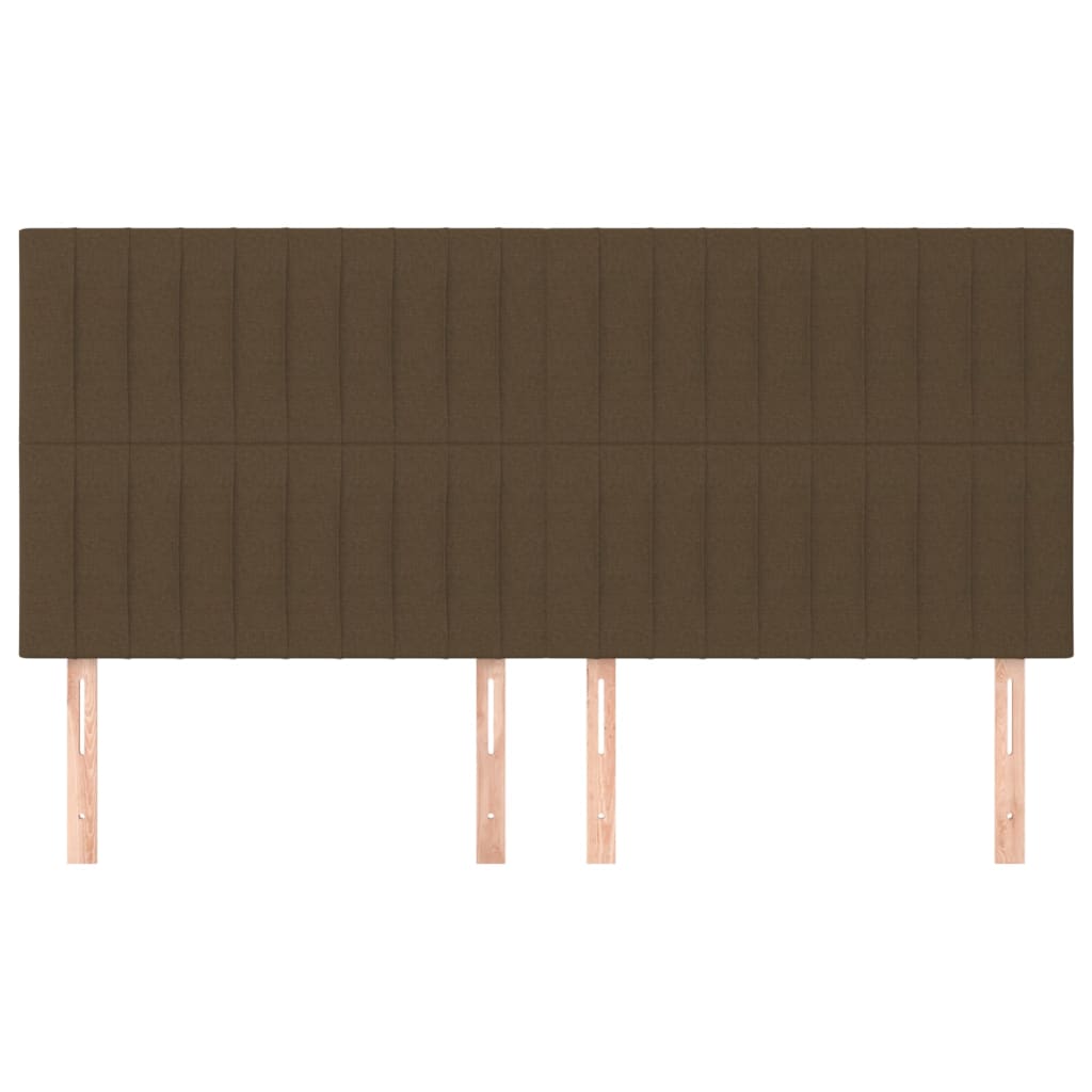 Têtes de lit 4 pcs Marron Foncé 80x5x78/88 cm Tissu Têtes et pieds de lit vidaXL   