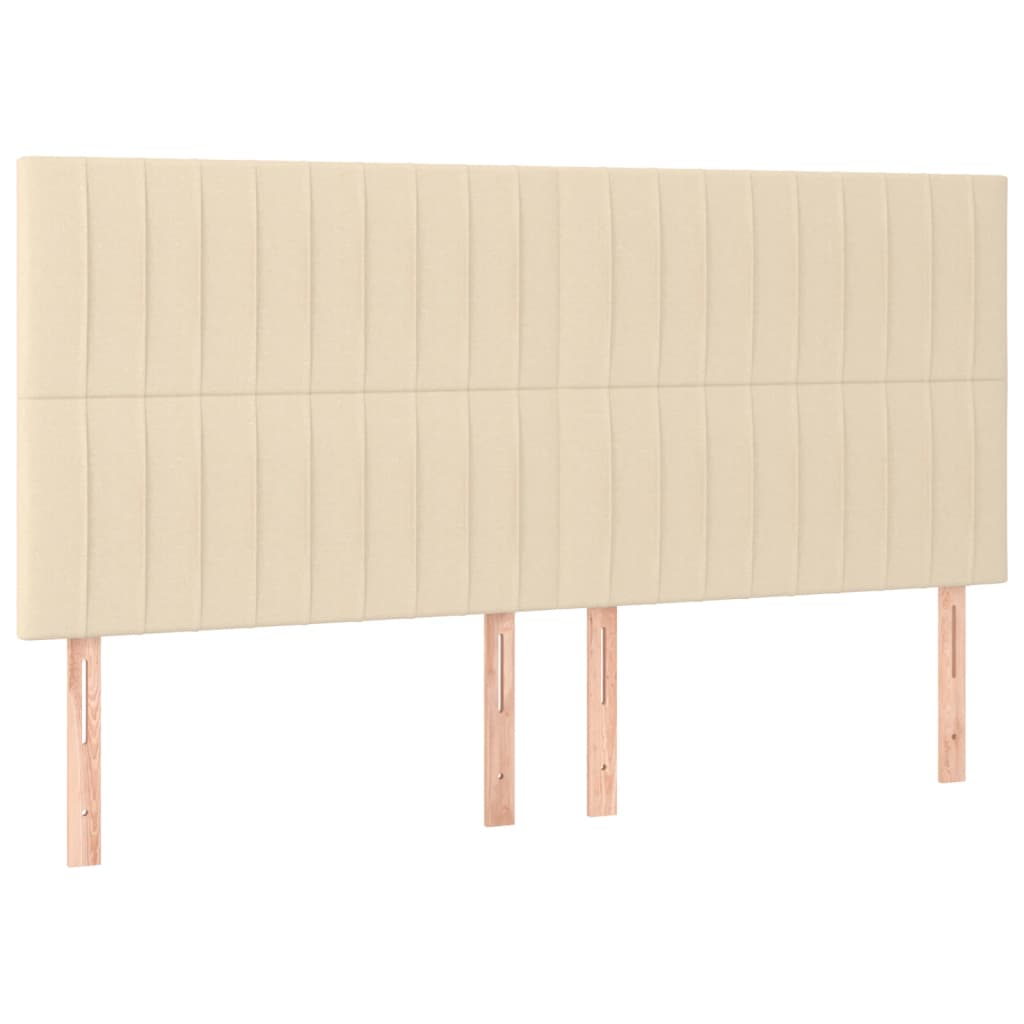 Têtes de lit 4 pcs Crème 80x5x78/88 cm Tissu Têtes et pieds de lit vidaXL   