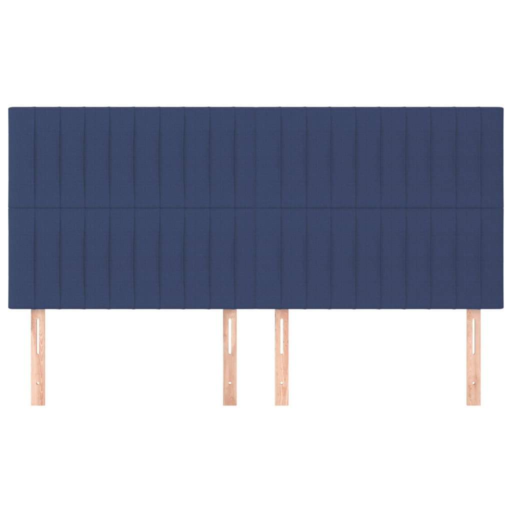 Têtes de lit 4 pcs Bleu 80x5x78/88 cm Tissu Têtes et pieds de lit vidaXL   