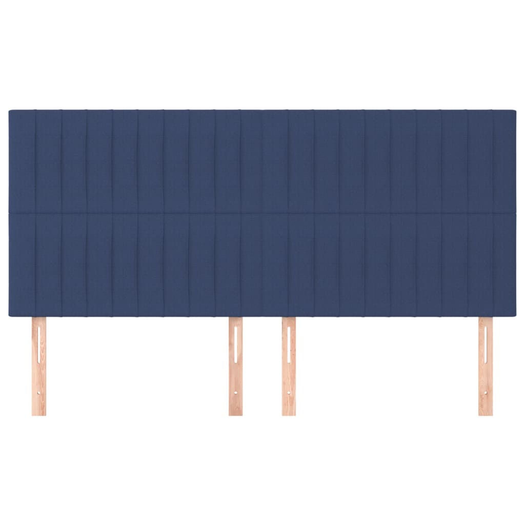 Têtes de lit 4 pcs Bleu 90x5x78/88 cm Tissu Têtes et pieds de lit vidaXL   