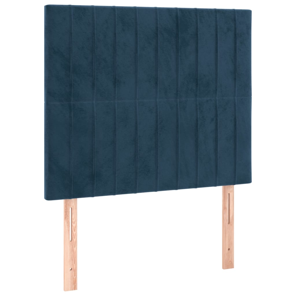 Têtes de lit 2 pcs Bleu foncé 80x5x78/88 cm Velours Têtes et pieds de lit vidaXL   