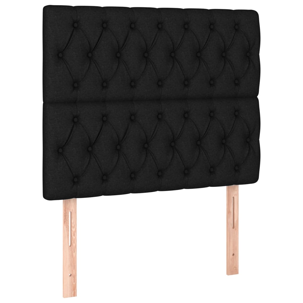 Têtes de lit 2 pcs Noir 90x7x78/88 cm Tissu Têtes et pieds de lit vidaXL   