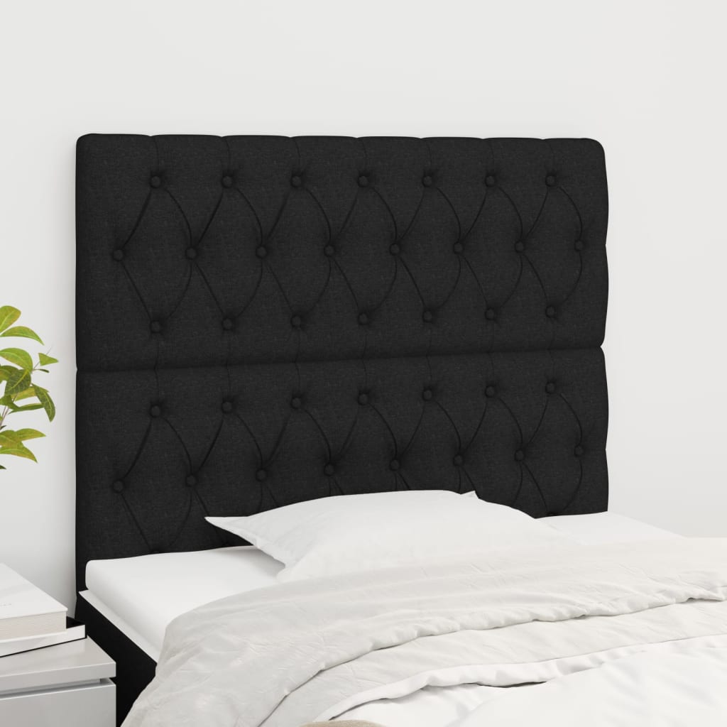 Têtes de lit 2 pcs Noir 90x7x78/88 cm Tissu Têtes et pieds de lit vidaXL   