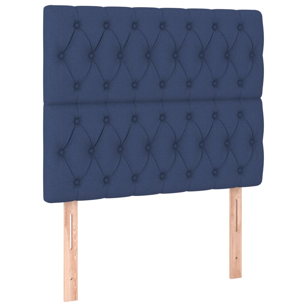 Têtes de lit 2 pcs Bleu 90x7x78/88 cm Tissu Têtes et pieds de lit vidaXL   