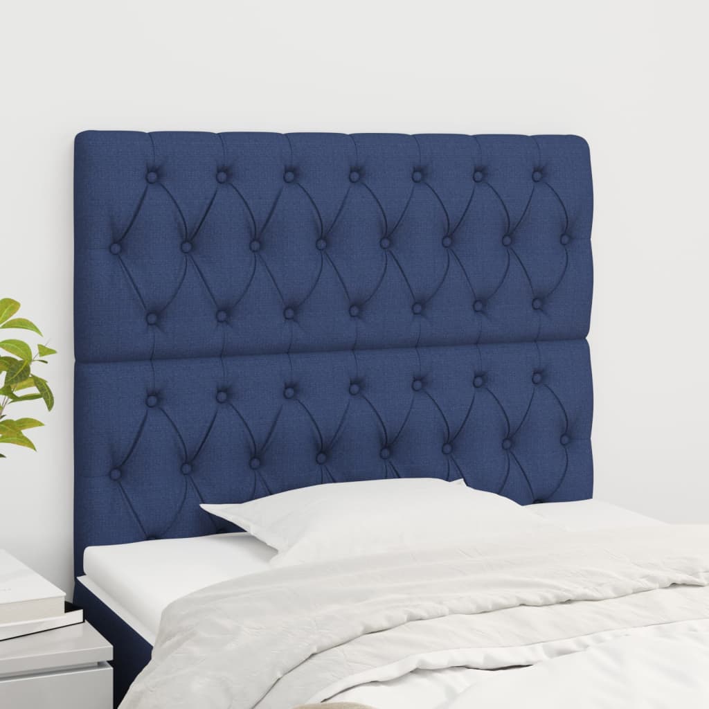 Têtes de lit 2 pcs Bleu 90x7x78/88 cm Tissu Têtes et pieds de lit vidaXL   