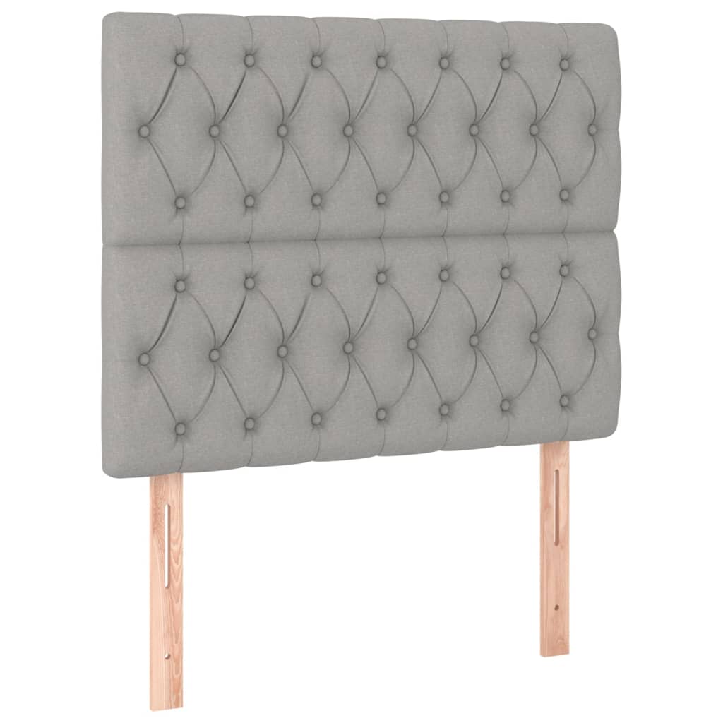 Têtes de lit 2 pcs Gris clair 100x7x78/88 cm Tissu Têtes et pieds de lit vidaXL   