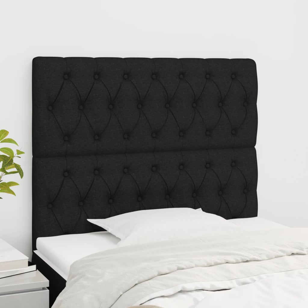 Têtes de lit 2 pcs Noir 100x7x78/88 cm Tissu Têtes et pieds de lit vidaXL   