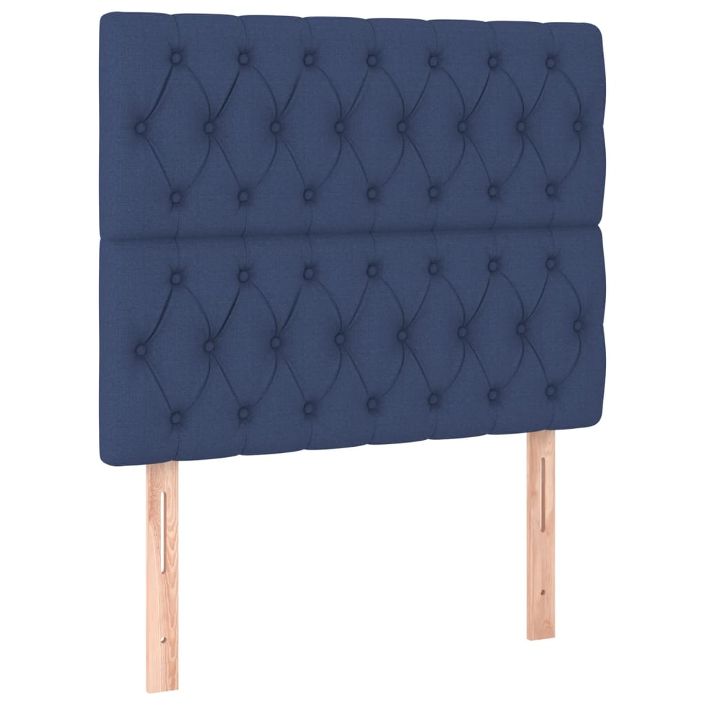 Têtes de lit 2 pcs Bleu 100x7x78/88 cm Tissu Têtes et pieds de lit vidaXL   