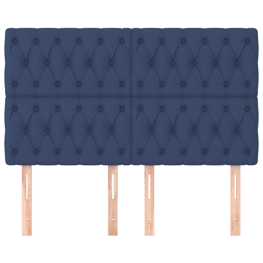 Têtes de lit 4 pcs Bleu 72x7x78/88 cm Tissu Têtes et pieds de lit vidaXL   