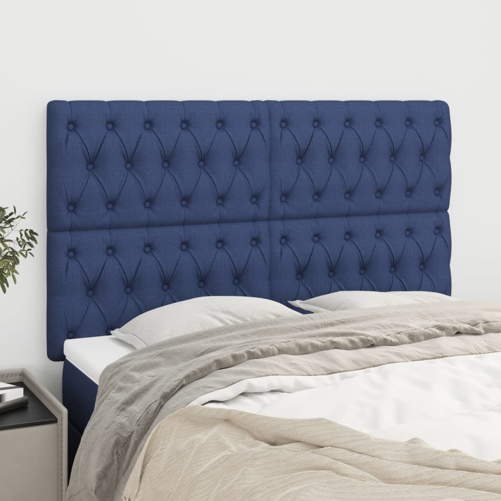 Têtes de lit 4 pcs Bleu 72x7x78/88 cm Tissu Têtes et pieds de lit vidaXL   