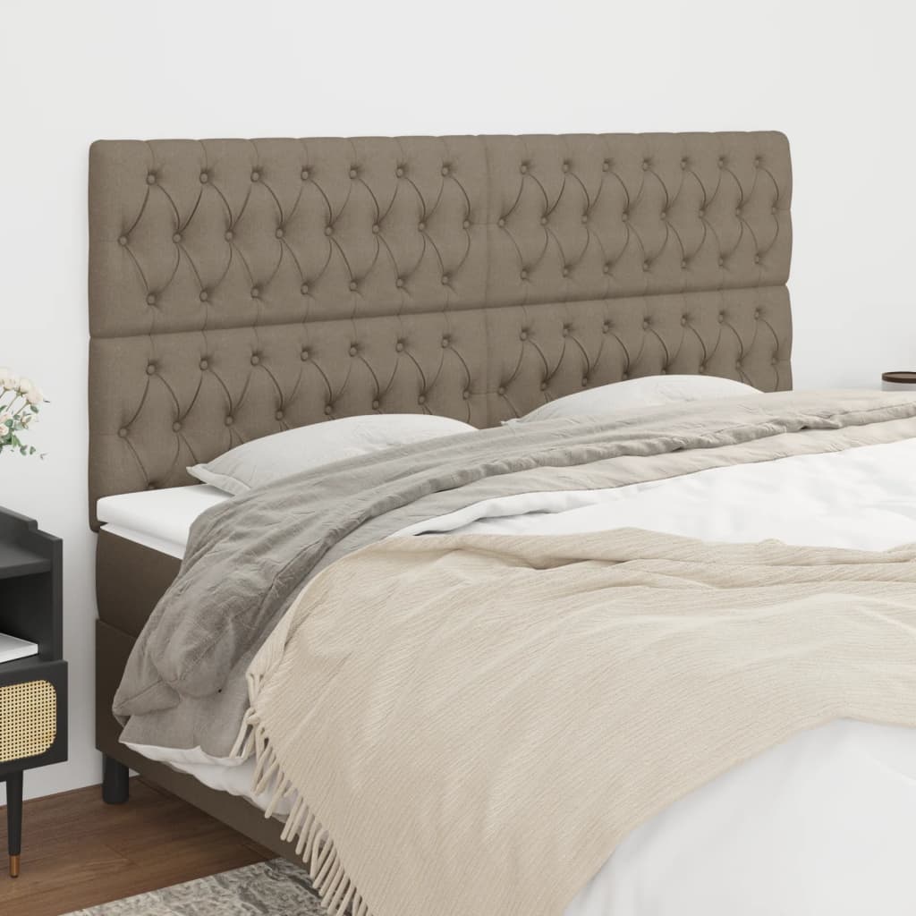 Têtes de lit 4 pcs Taupe 90x7x78/88 cm Tissu Têtes et pieds de lit vidaXL   