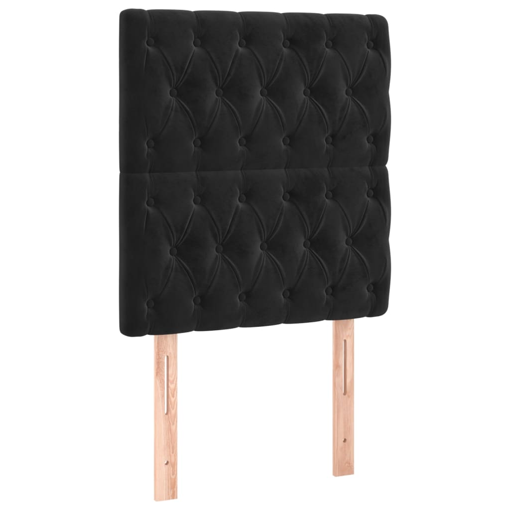 Têtes de lit 2 pcs Noir 80x7x78/88 cm Velours Têtes et pieds de lit vidaXL   