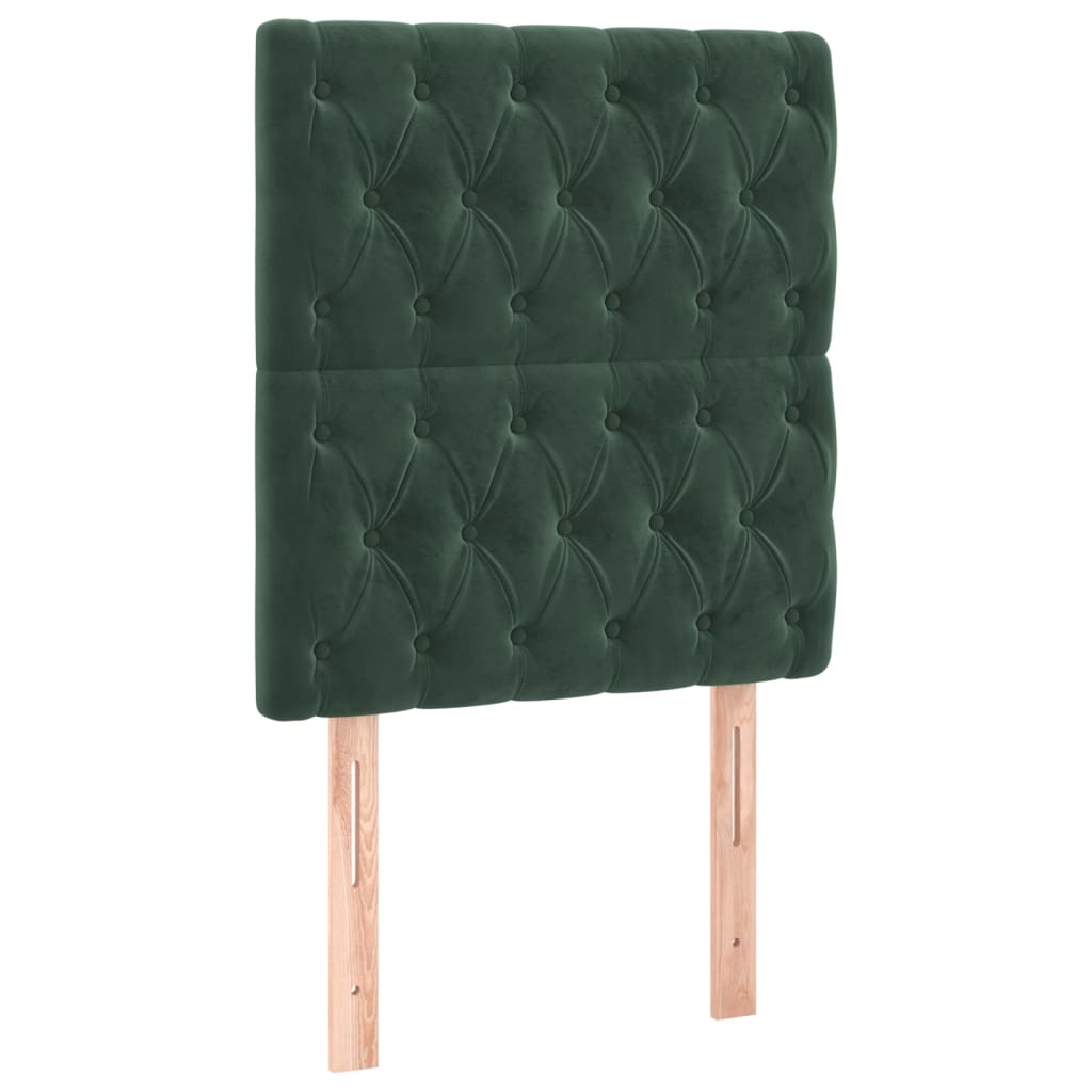 Têtes de lit 2 pcs Vert foncé 80x7x78/88 cm Velours Têtes et pieds de lit vidaXL   