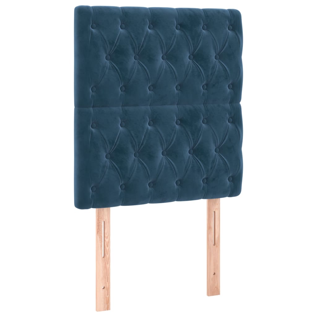 Têtes de lit 2 pcs Bleu foncé 80x7x78/88 cm Velours Têtes et pieds de lit vidaXL   