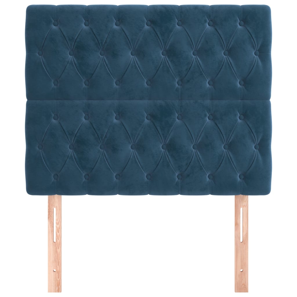 Têtes de lit 2 pcs Bleu foncé 90x7x78/88 cm Velours Têtes et pieds de lit vidaXL   