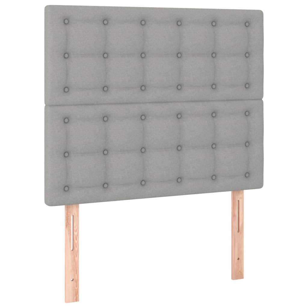 Têtes de lit 2 pcs Gris clair 80x5x78/88 cm Tissu Têtes et pieds de lit vidaXL   