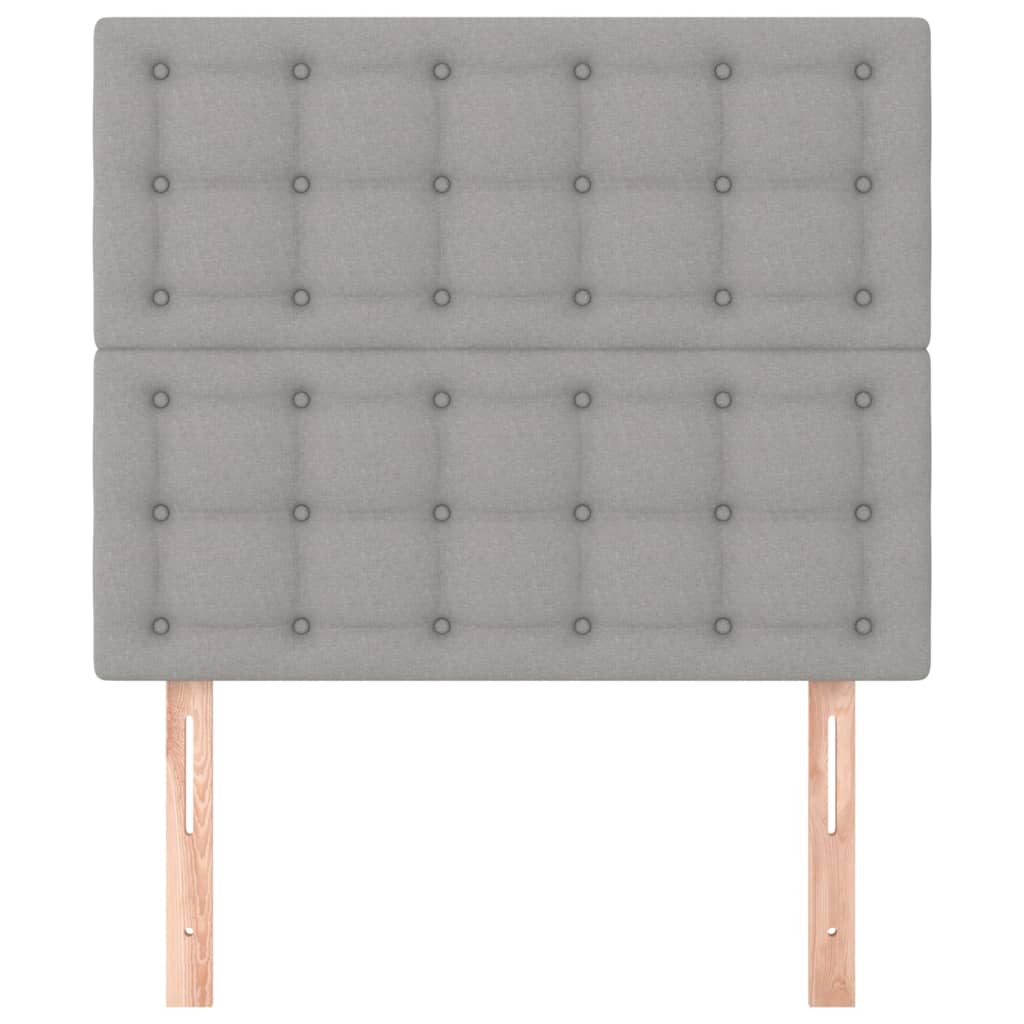 Têtes de lit 2 pcs Gris clair 80x5x78/88 cm Tissu Têtes et pieds de lit vidaXL   