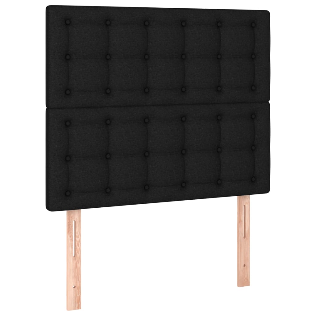 Têtes de lit 2 pcs Noir 80x5x78/88 cm Tissu Têtes et pieds de lit vidaXL   