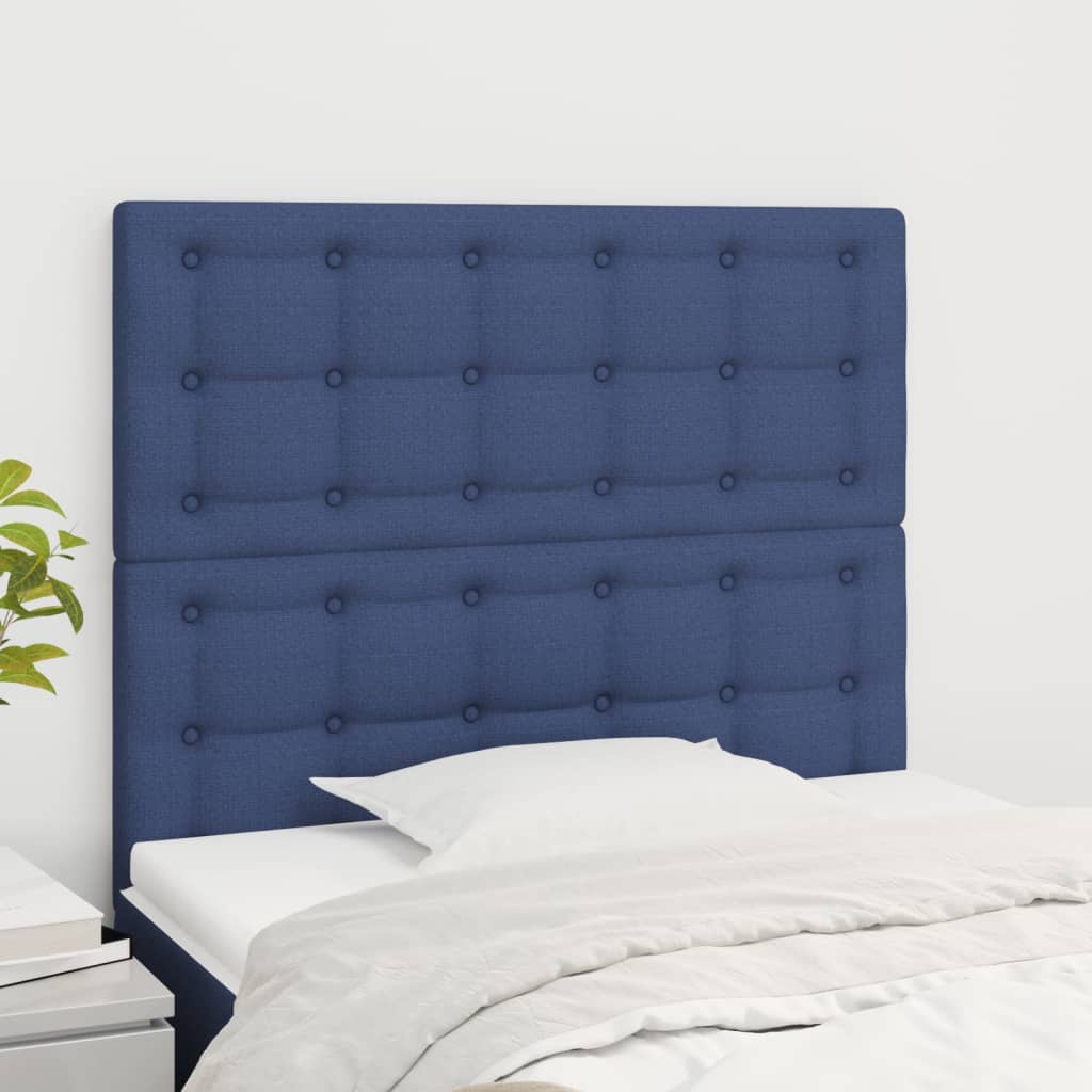 Têtes de lit 2 pcs Bleu 80x5x78/88 cm Tissu Têtes et pieds de lit vidaXL   