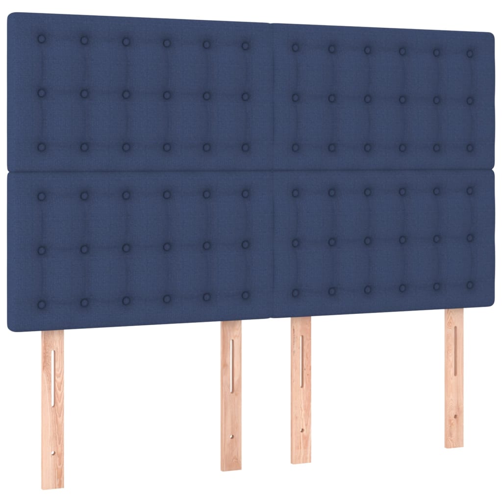 Têtes de lit 4 pcs Bleu 72x5x78/88 cm Tissu Têtes et pieds de lit vidaXL   