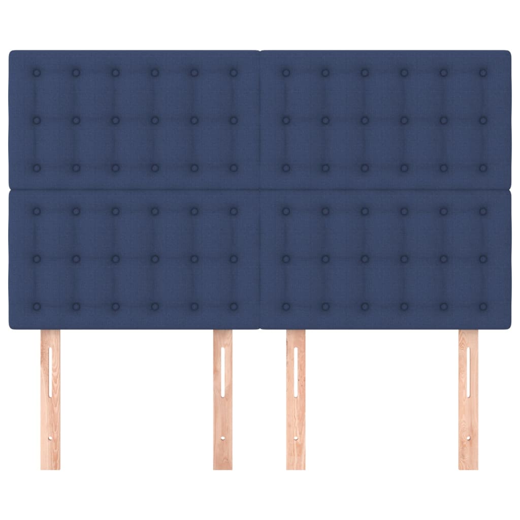 Têtes de lit 4 pcs Bleu 72x5x78/88 cm Tissu Têtes et pieds de lit vidaXL   