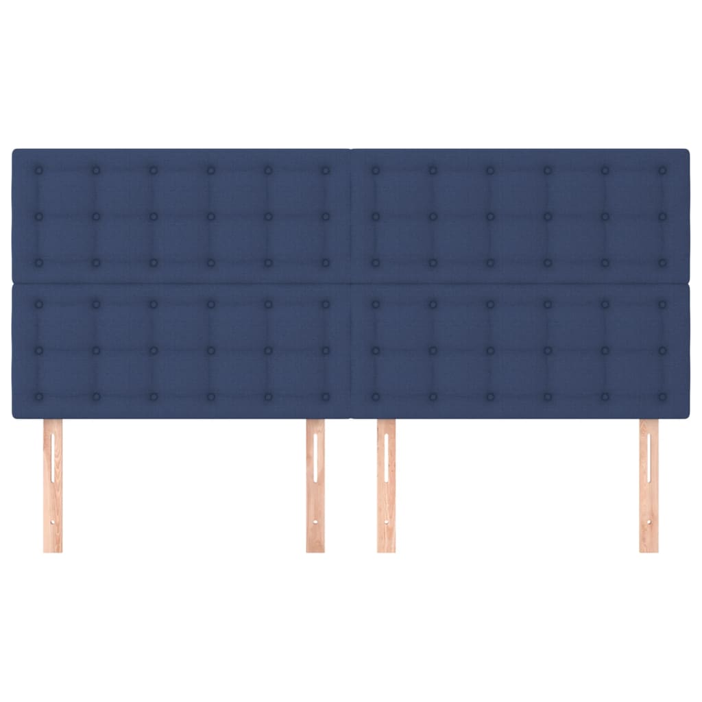 Têtes de lit 4 pcs Bleu 80x5x78/88 cm Tissu Têtes et pieds de lit vidaXL   