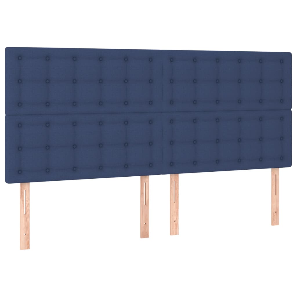 Têtes de lit 4 pcs Bleu 90x5x78/88 cm Tissu Têtes et pieds de lit vidaXL   