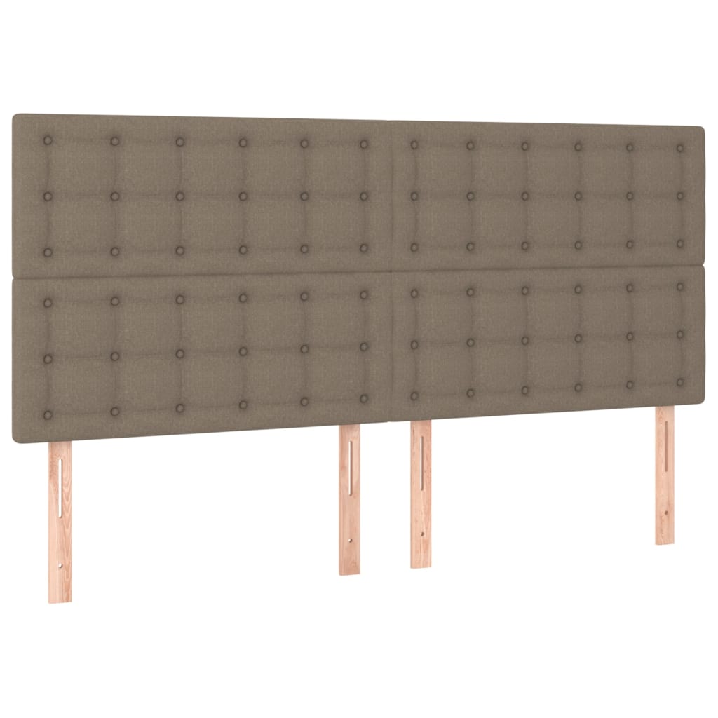 Têtes de lit 4 pcs Taupe 100x5x78/88 cm Tissu Têtes et pieds de lit vidaXL   