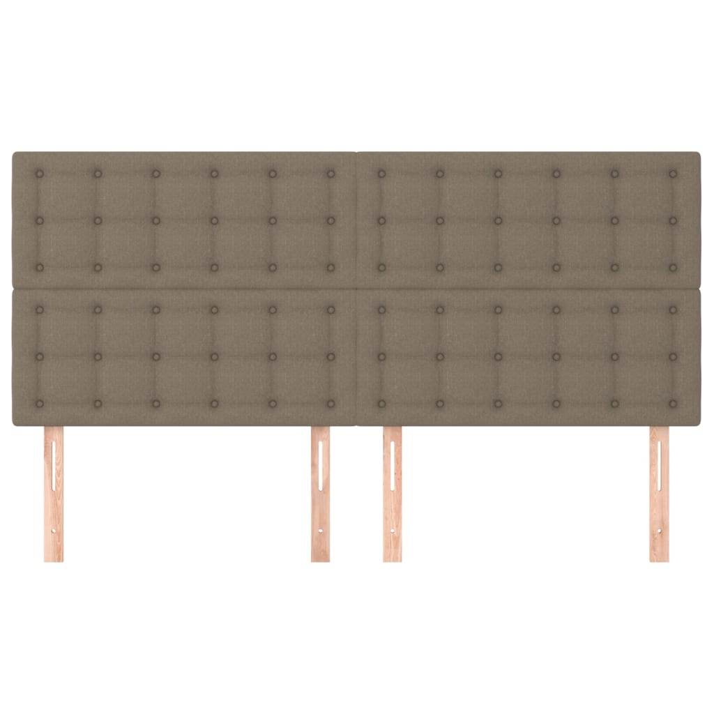 Têtes de lit 4 pcs Taupe 100x5x78/88 cm Tissu Têtes et pieds de lit vidaXL   