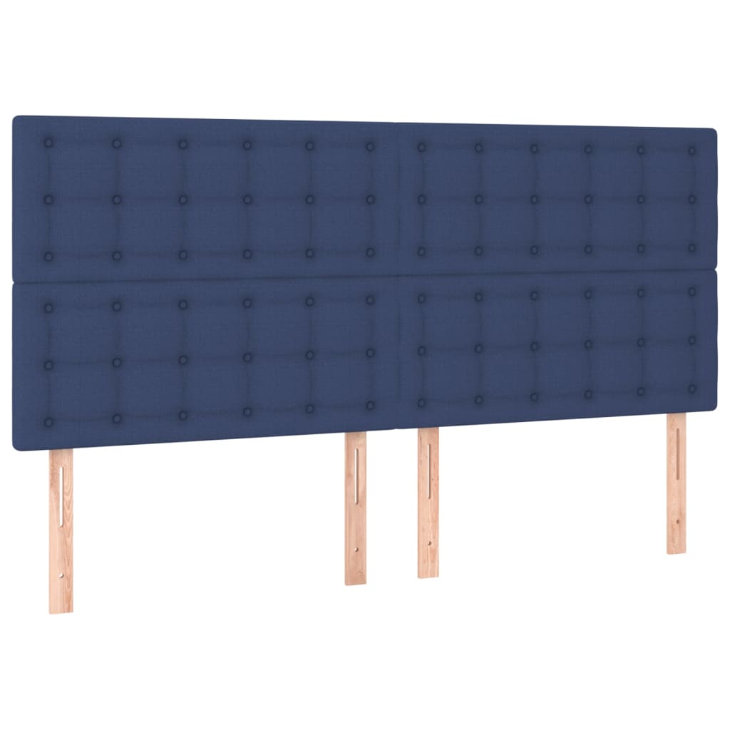 Têtes de lit 4 pcs Bleu 100x5x78/88 cm Tissu Têtes et pieds de lit vidaXL   