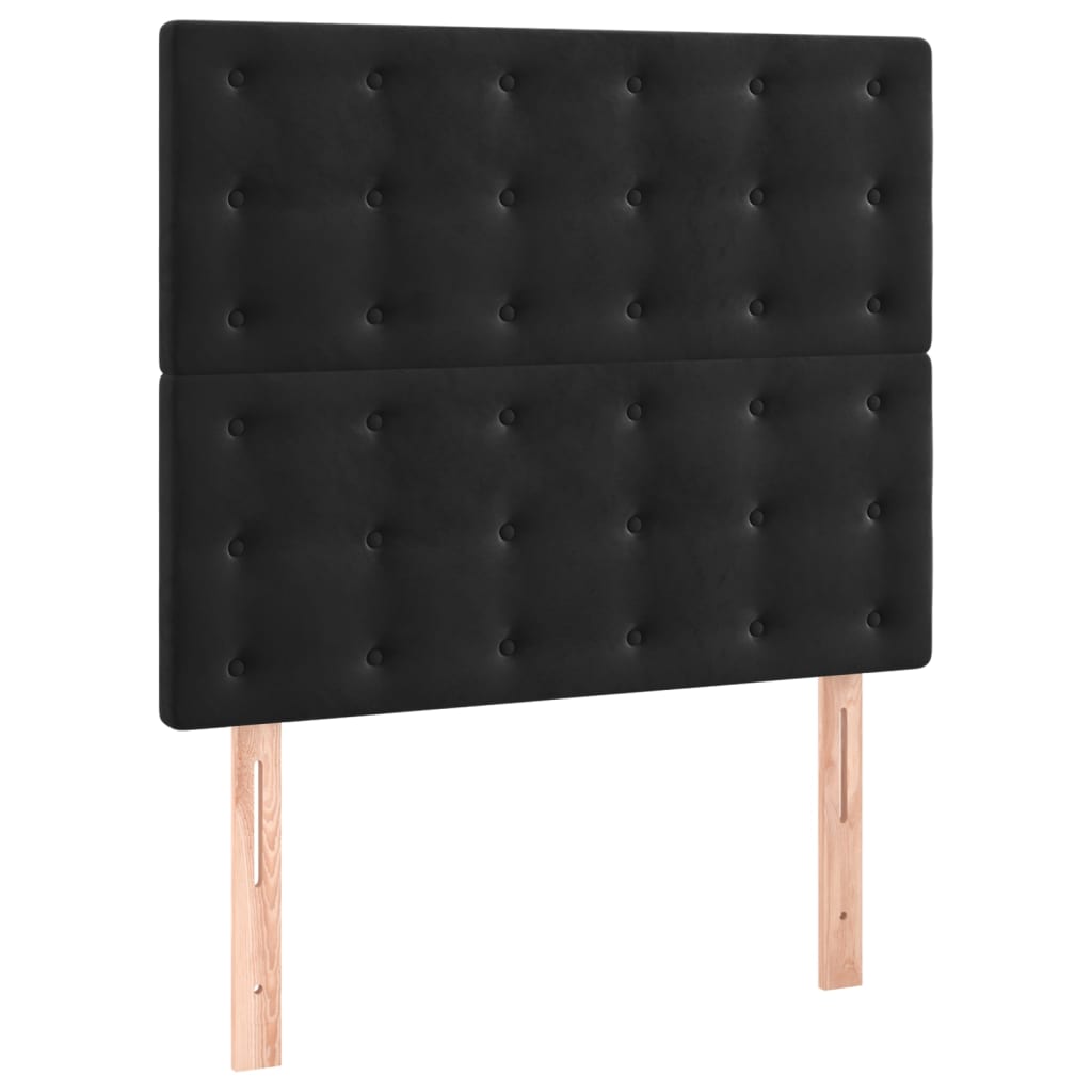 Têtes de lit 2 pcs Noir 90x5x78/88 cm Velours Têtes et pieds de lit vidaXL   