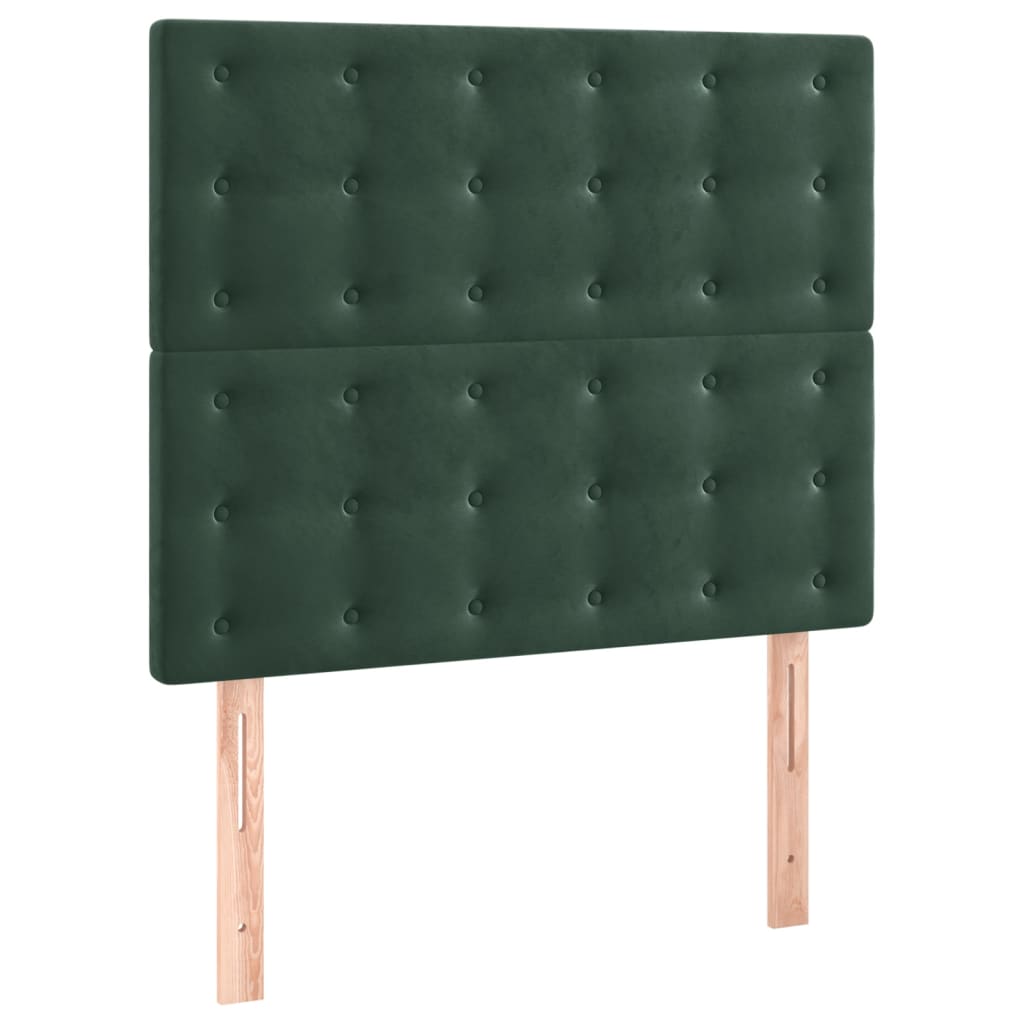 Têtes de lit 2 pcs Vert foncé 90x5x78/88 cm Velours Têtes et pieds de lit vidaXL   