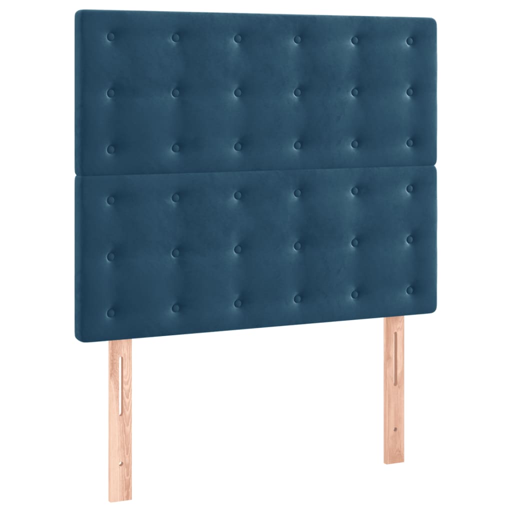 Têtes de lit 2 pcs Bleu foncé 90x5x78/88 cm Velours Têtes et pieds de lit vidaXL   