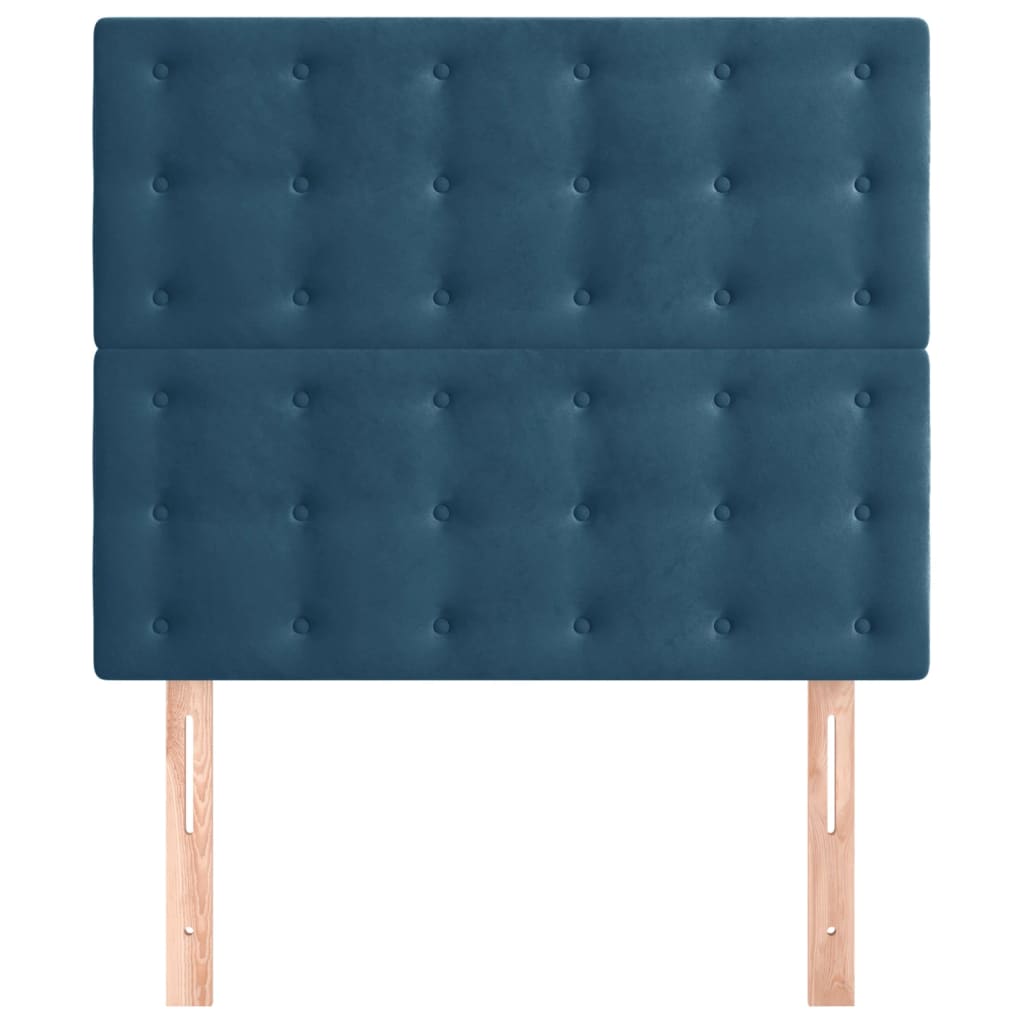 Têtes de lit 2 pcs Bleu foncé 90x5x78/88 cm Velours Têtes et pieds de lit vidaXL   