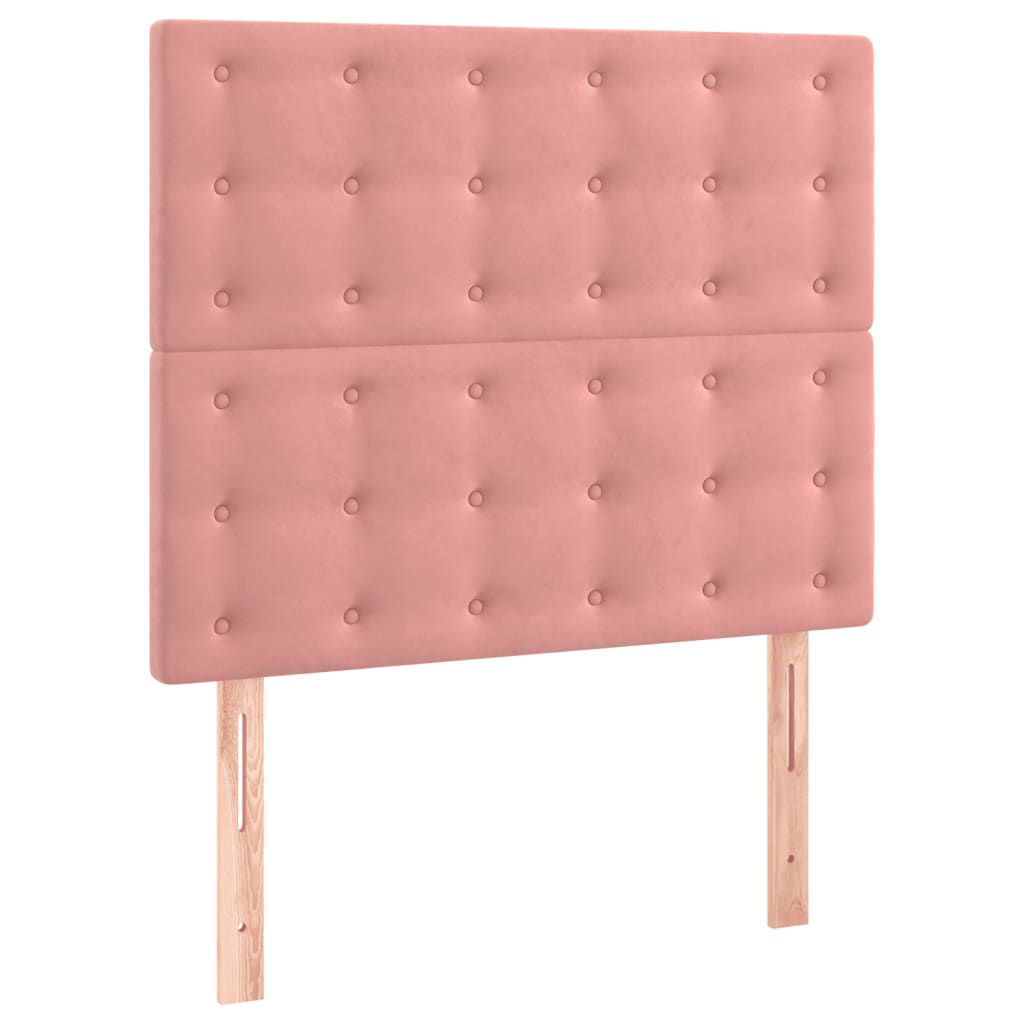 Têtes de lit 2 pcs Rose 90x5x78/88 cm Velours Têtes et pieds de lit vidaXL   