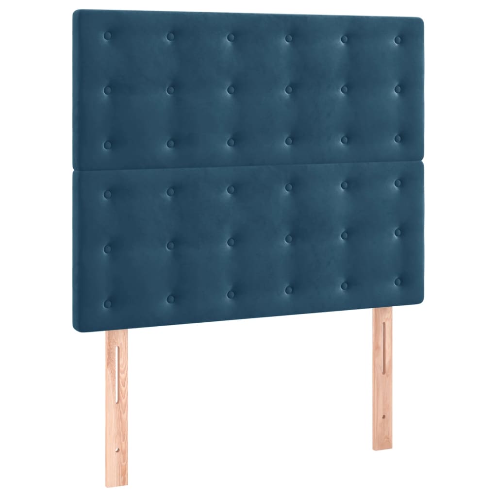 Têtes de lit 2 pcs Bleu foncé 100x5x78/88 cm Velours Têtes et pieds de lit vidaXL   