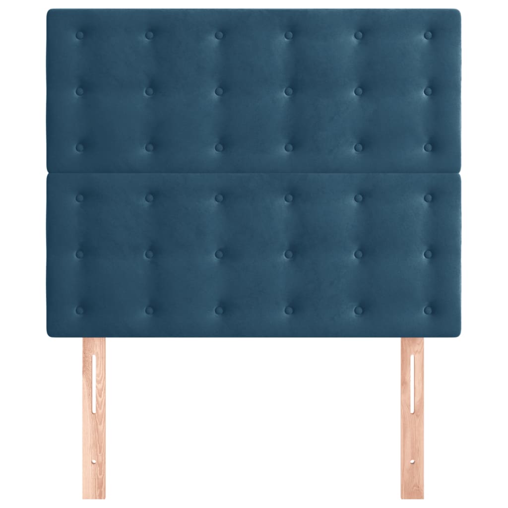 Têtes de lit 2 pcs Bleu foncé 100x5x78/88 cm Velours Têtes et pieds de lit vidaXL   