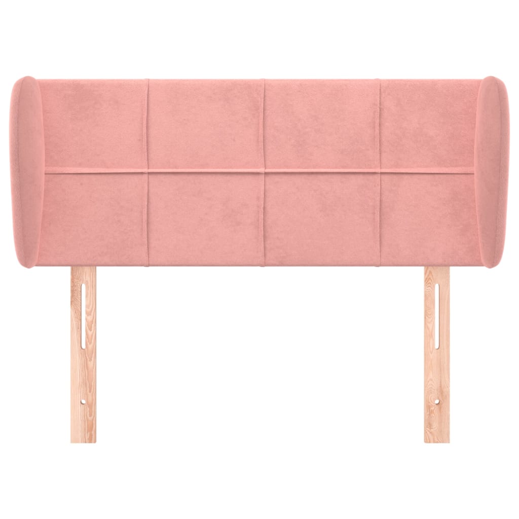 Tête de lit avec oreilles Rose 83x23x78/88 cm Velours Têtes et pieds de lit vidaXL   