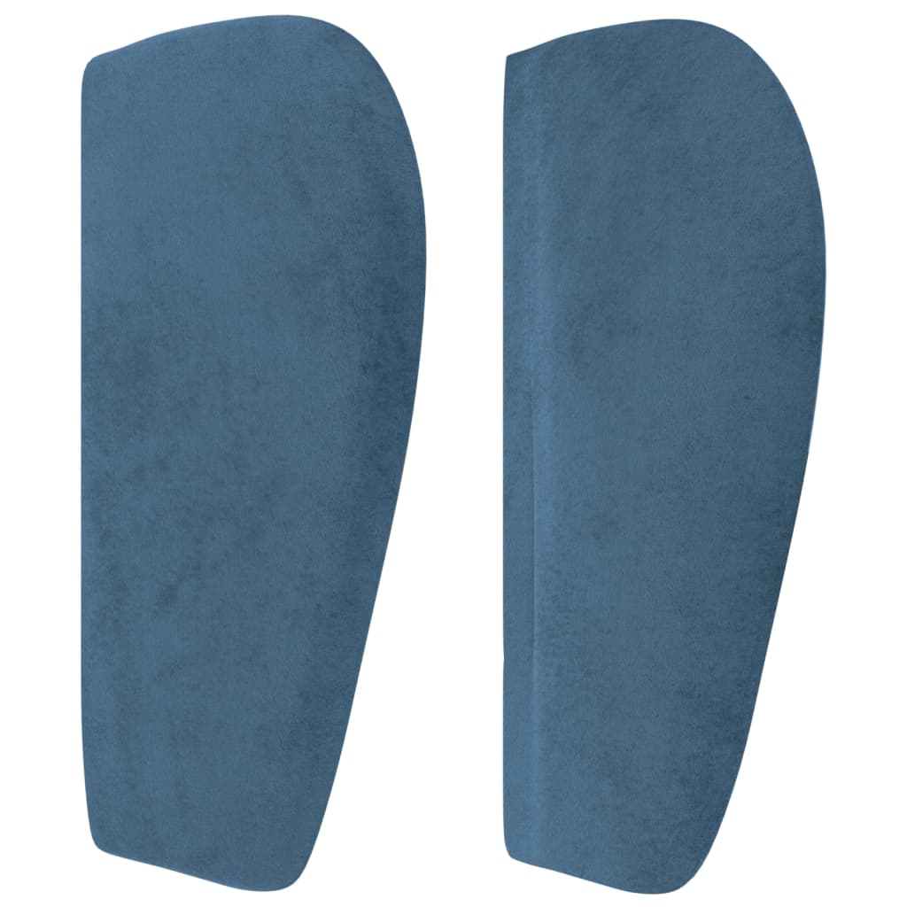 Tête de lit avec oreilles Bleu foncé 147x23x78/88 cm Velours Têtes et pieds de lit vidaXL   