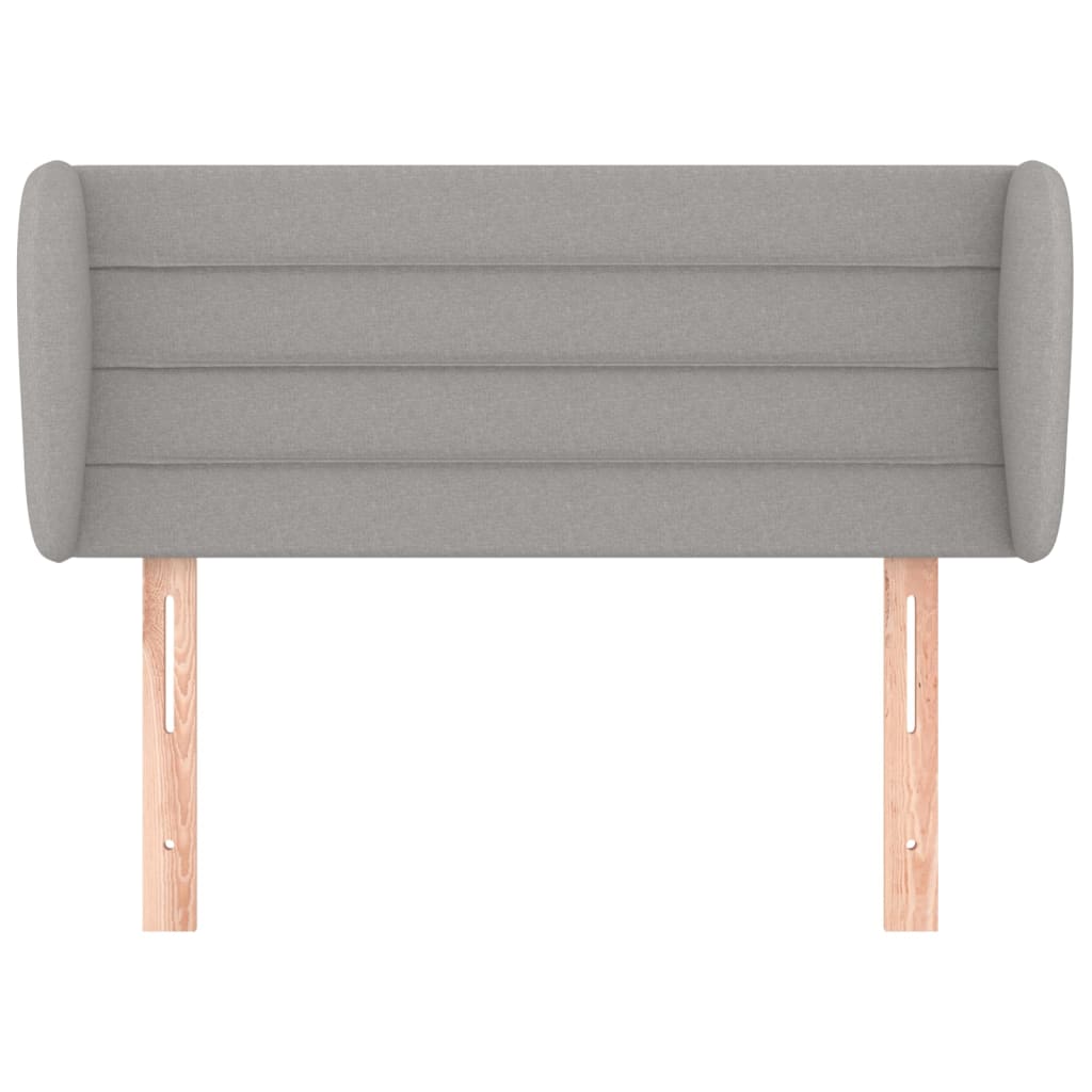 Tête de lit avec oreilles Gris clair 83x23x78/88 cm Tissu Têtes et pieds de lit vidaXL   