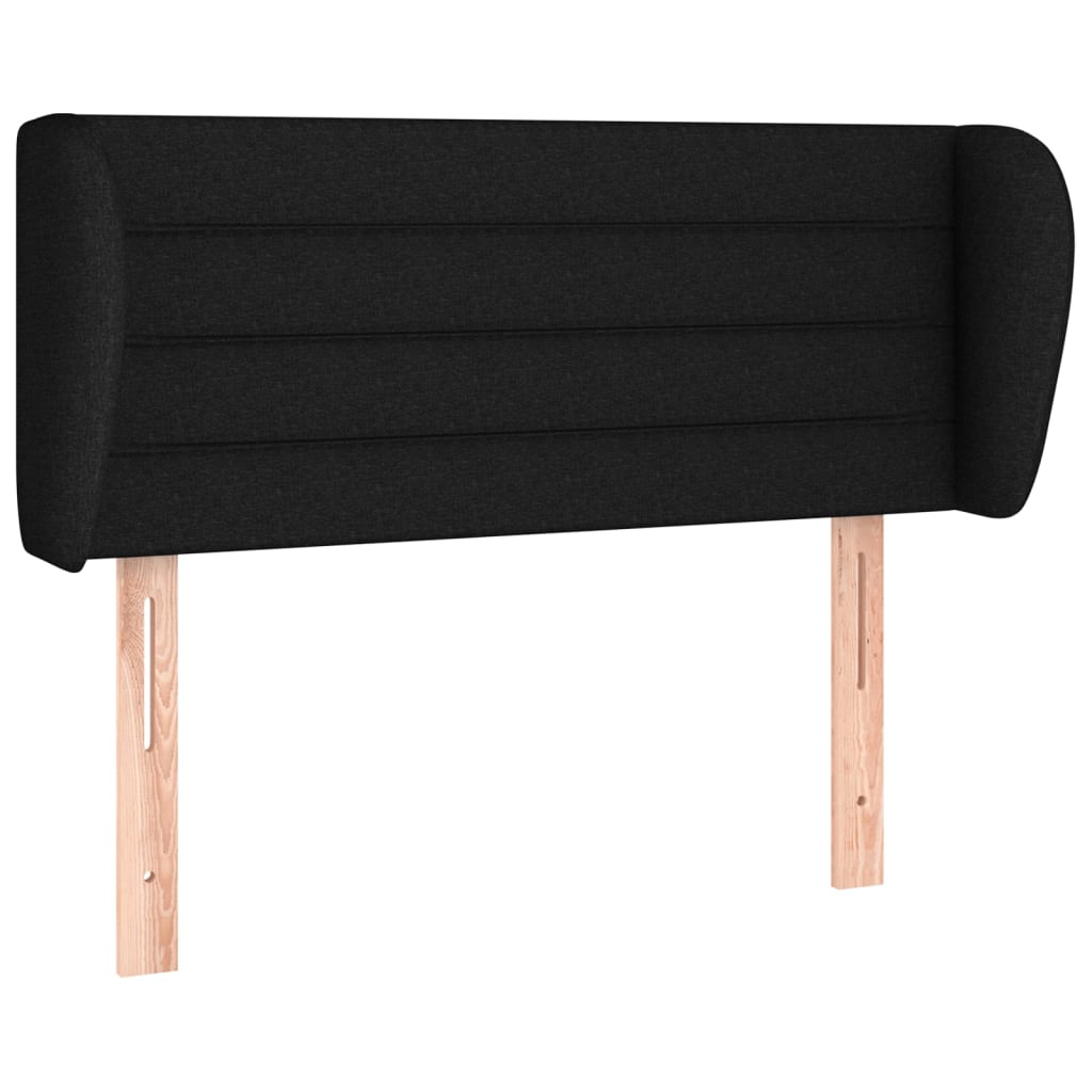 Tête de lit avec oreilles Noir 83x23x78/88 cm Tissu Têtes et pieds de lit vidaXL   