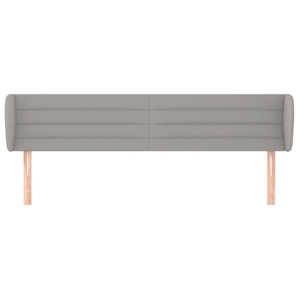 Tête de lit avec oreilles Gris clair 183x23x78/88 cm Tissu Têtes et pieds de lit vidaXL   