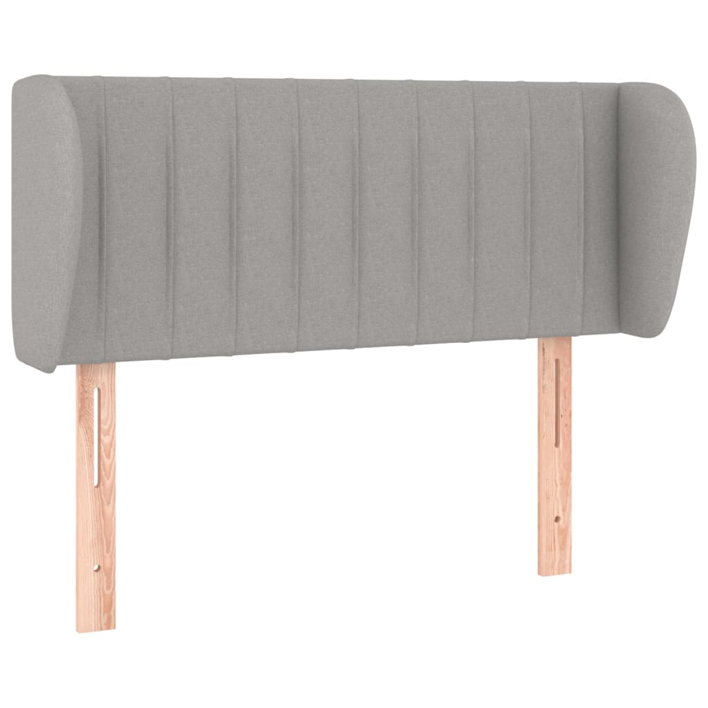 Tête de lit avec oreilles Gris clair 83x23x78/88 cm Tissu Têtes et pieds de lit vidaXL   