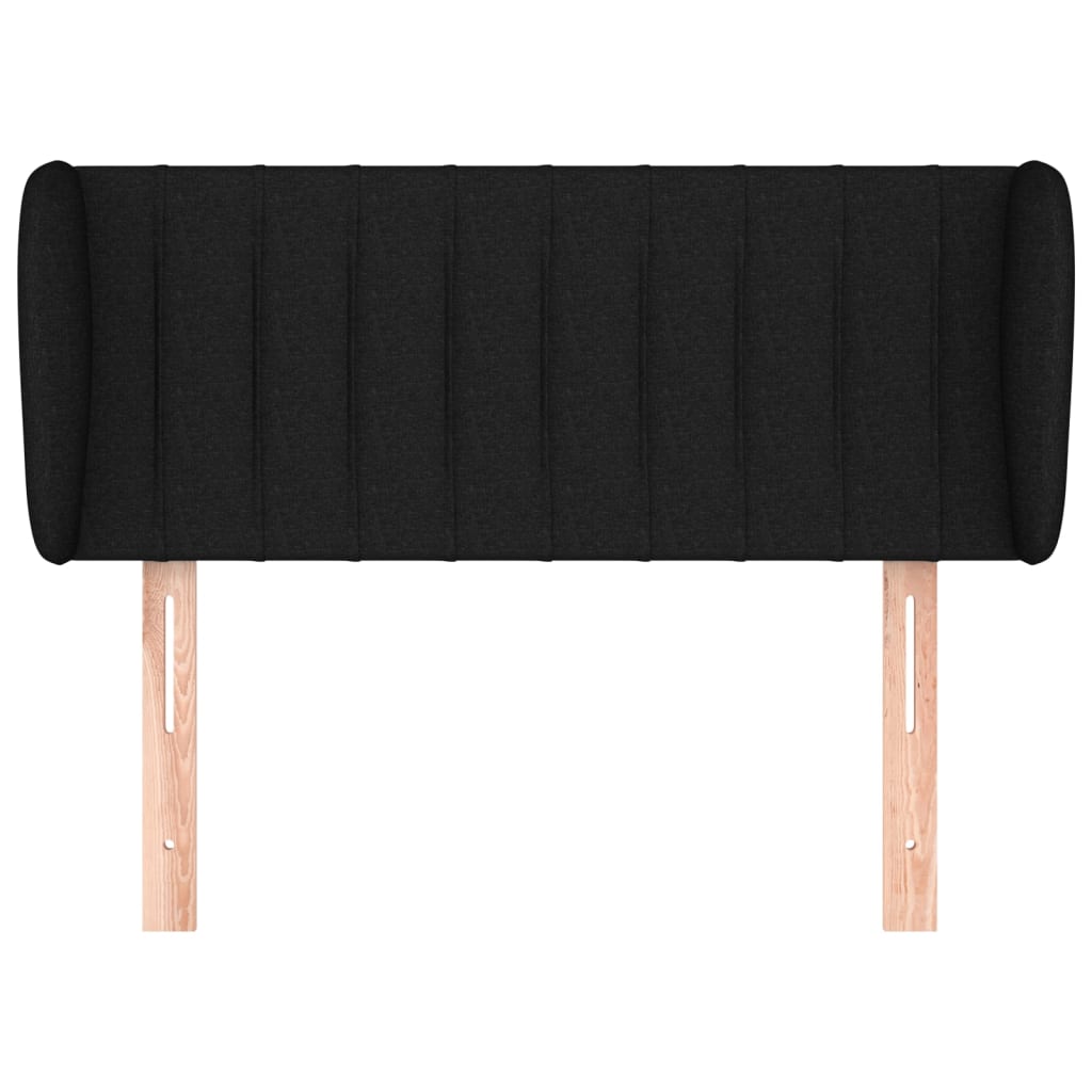 Tête de lit avec oreilles Noir 83x23x78/88 cm Tissu Têtes et pieds de lit vidaXL   