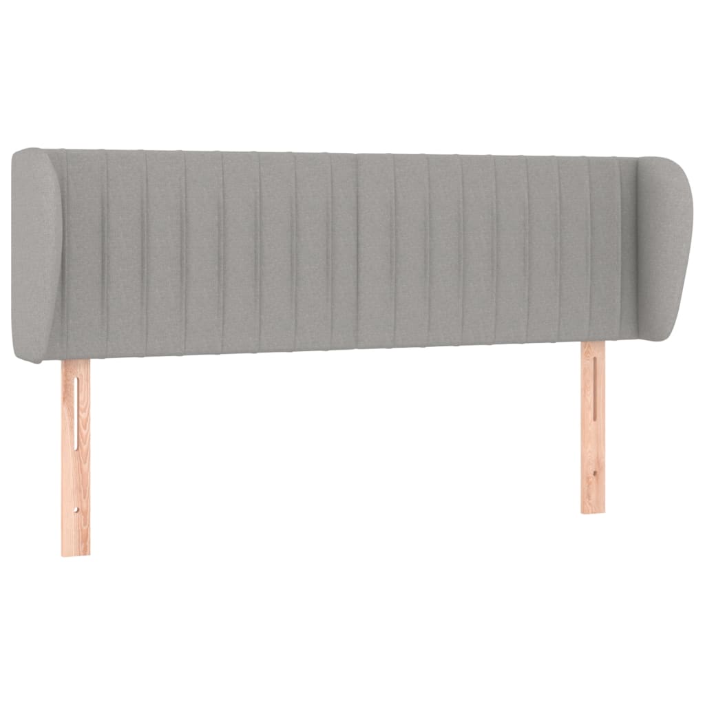 Tête de lit avec oreilles Gris clair 147x23x78/88 cm Tissu Têtes et pieds de lit vidaXL   