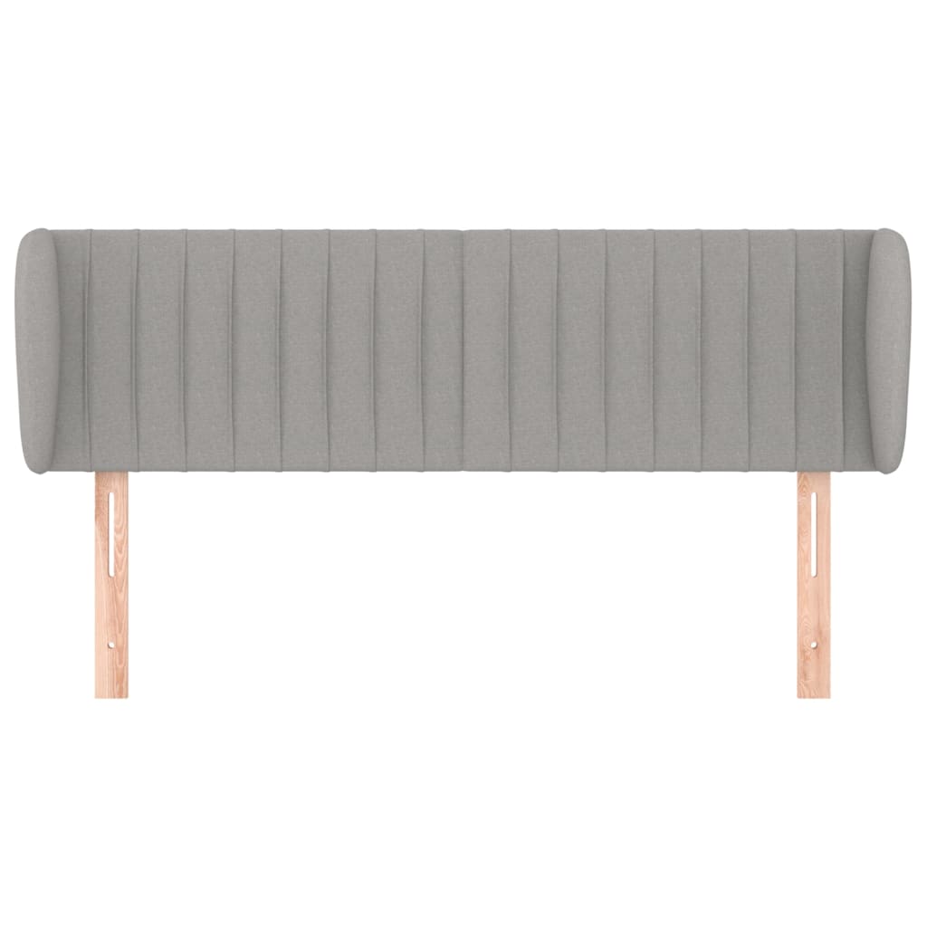 Tête de lit avec oreilles Gris clair 147x23x78/88 cm Tissu Têtes et pieds de lit vidaXL   