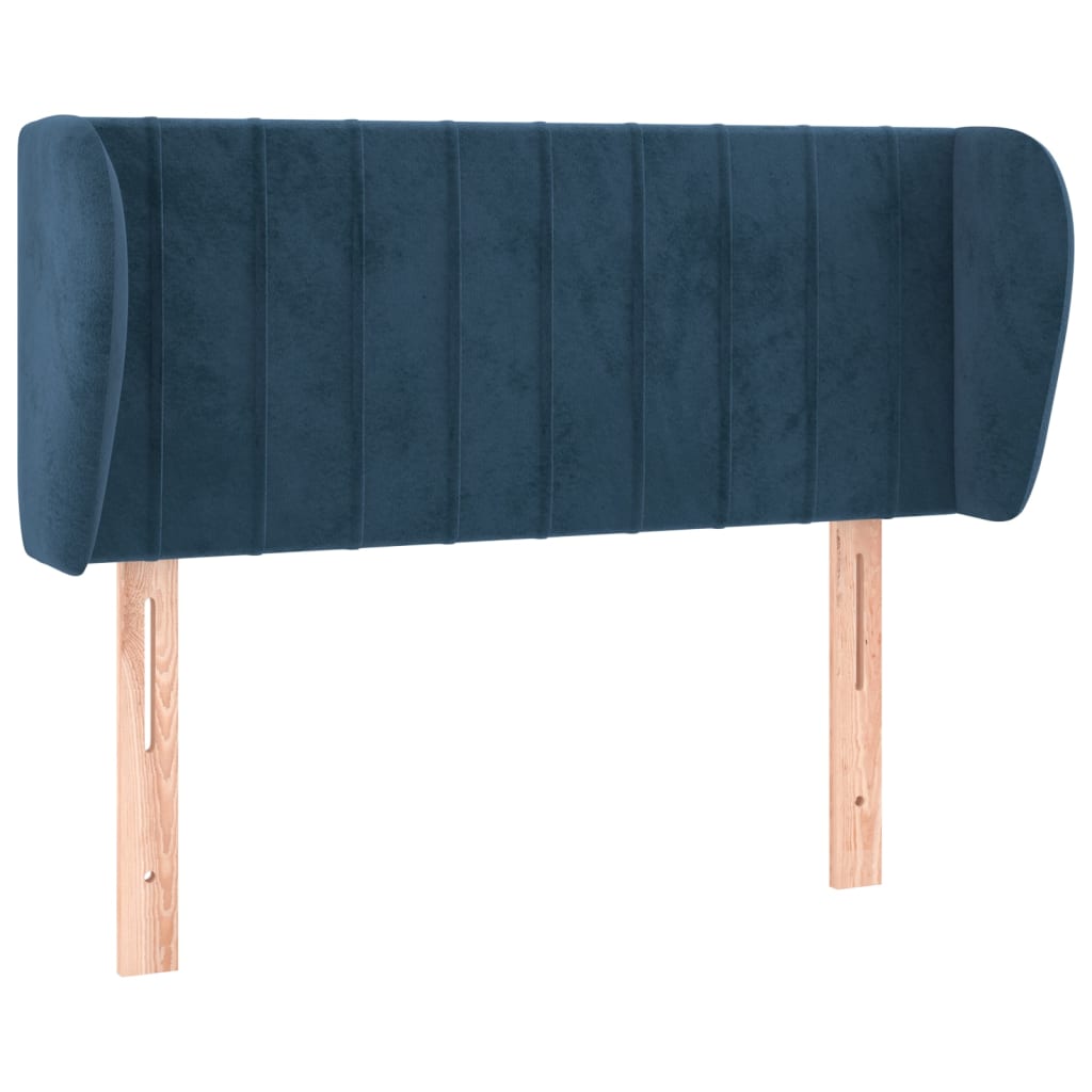 Tête de lit avec oreilles Bleu foncé 83x23x78/88 cm Velours Têtes et pieds de lit vidaXL   