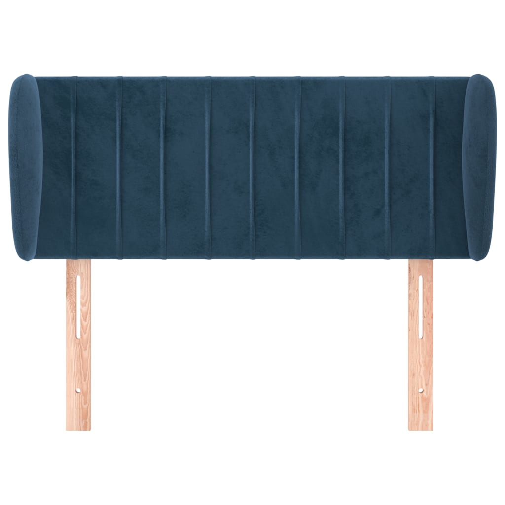 Tête de lit avec oreilles Bleu foncé 83x23x78/88 cm Velours Têtes et pieds de lit vidaXL   